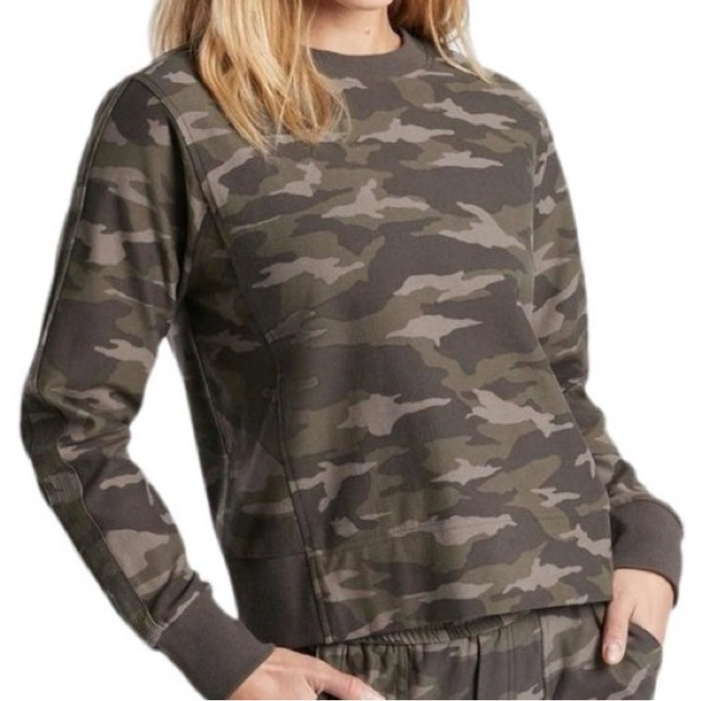 Athleta Camouflage Crew Neck Sweater